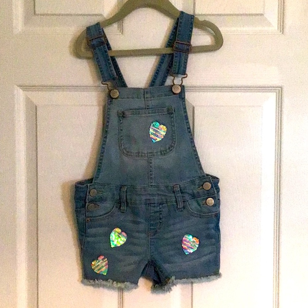 Girls Justice bib overalls shorts